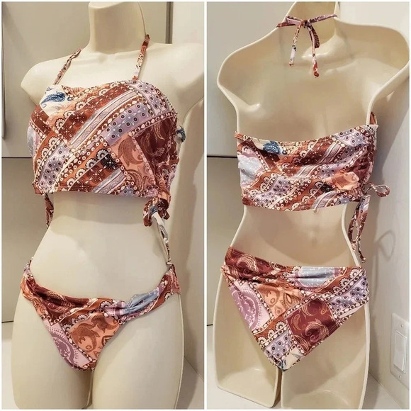 2/$25-Quintsoul Bikini  NWOT - Tube Top & Low Rise Bottoms Size Small - Picture 4 of 16